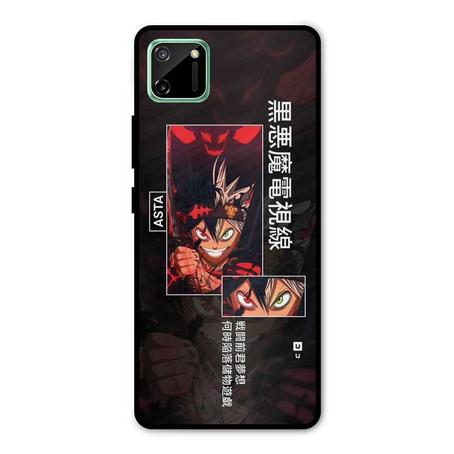Asta Black Clover Metal Back Case for Realme C11
