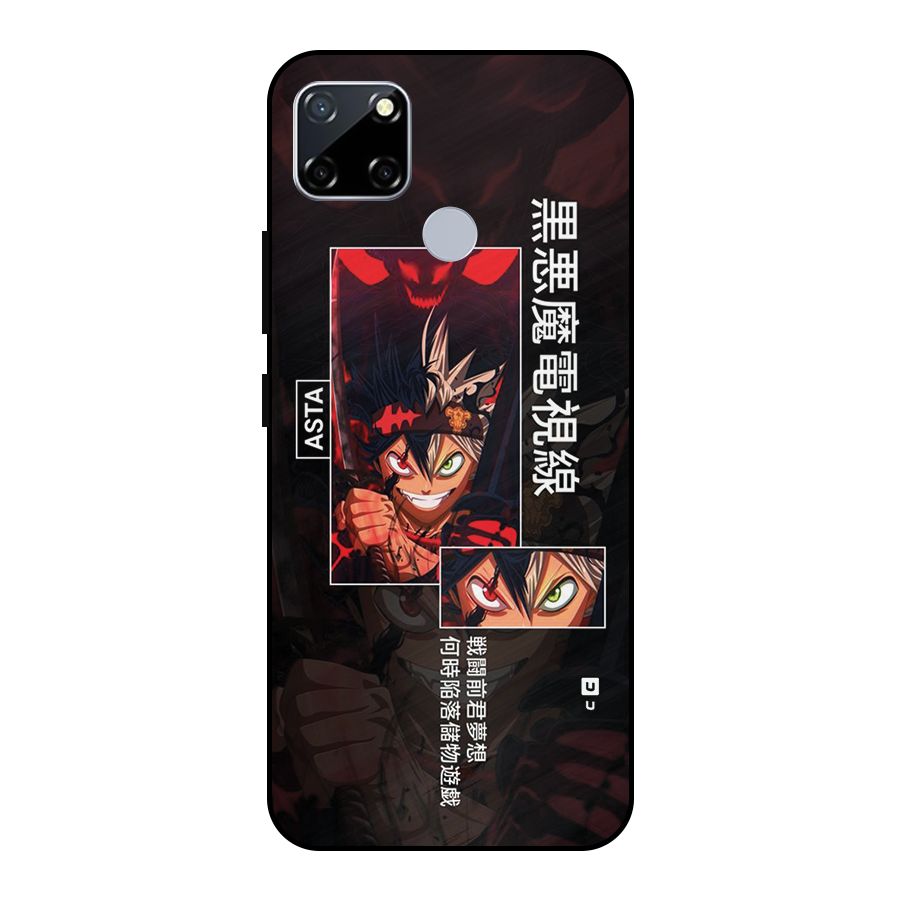 Asta Black Clover Metal Back Case for Realme Narzo 30A