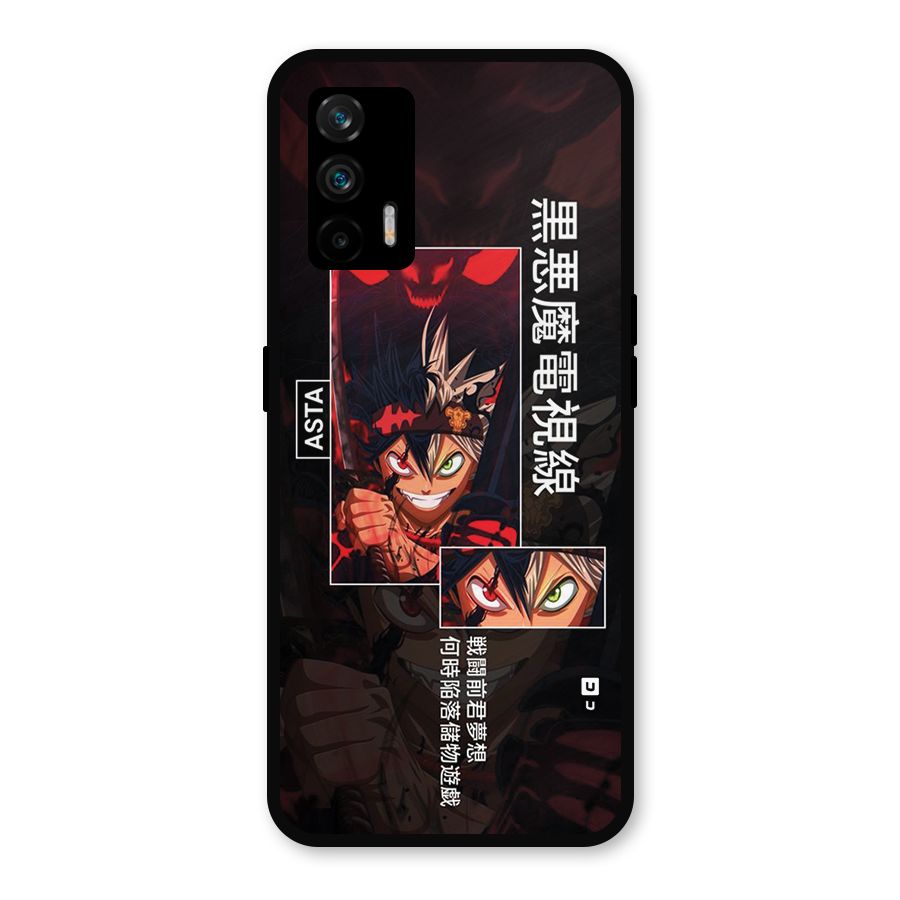 Asta Black Clover Metal Back Case for Realme X7 Max