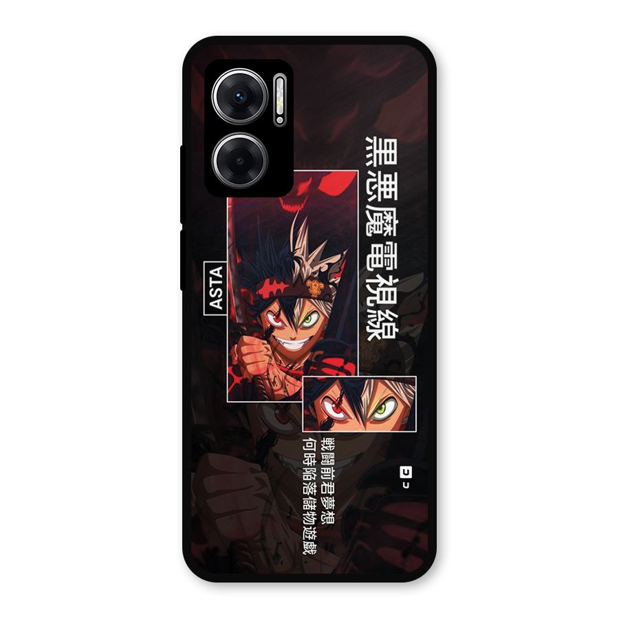 Asta Black Clover Metal Back Case for Redmi 11 Prime 5G