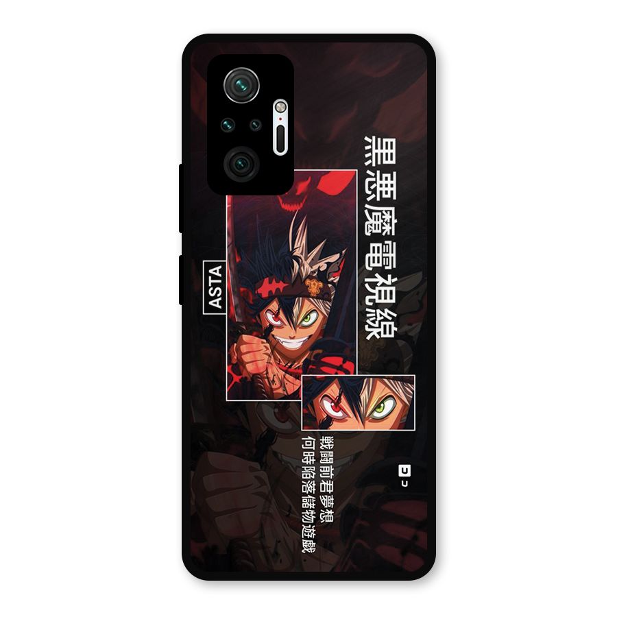 Asta Black Clover Metal Back Case for Redmi Note 10 Pro