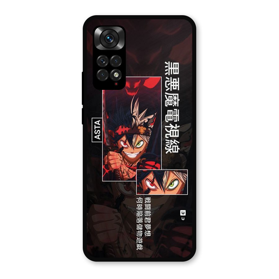 Asta Black Clover Metal Back Case for Redmi Note 11s