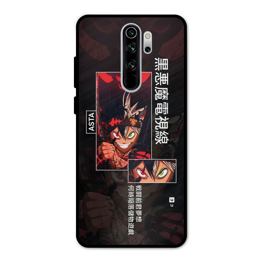 Asta Black Clover Metal Back Case for Redmi Note 8 Pro