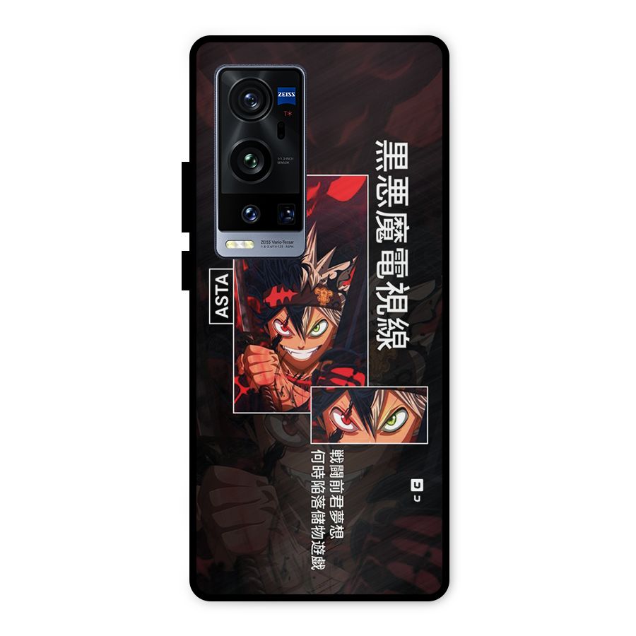 Asta Black Clover Metal Back Case for Vivo X60 Pro Plus
