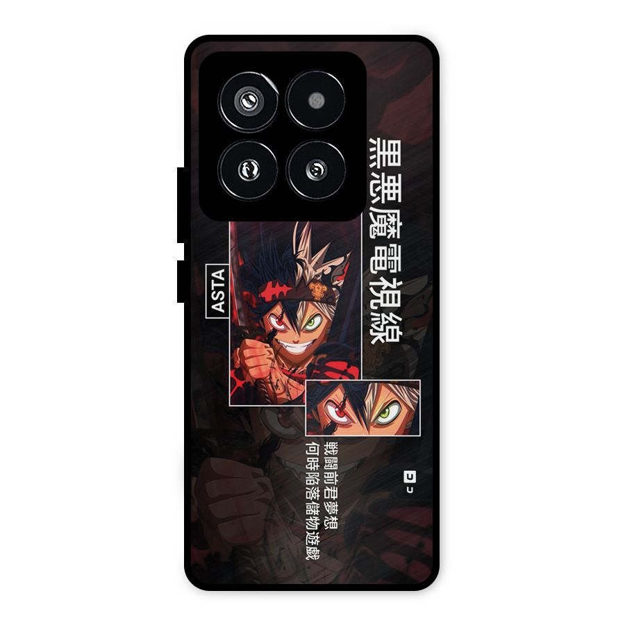 Asta Black Clover Metal Back Case for Xiaomi 14 Pro