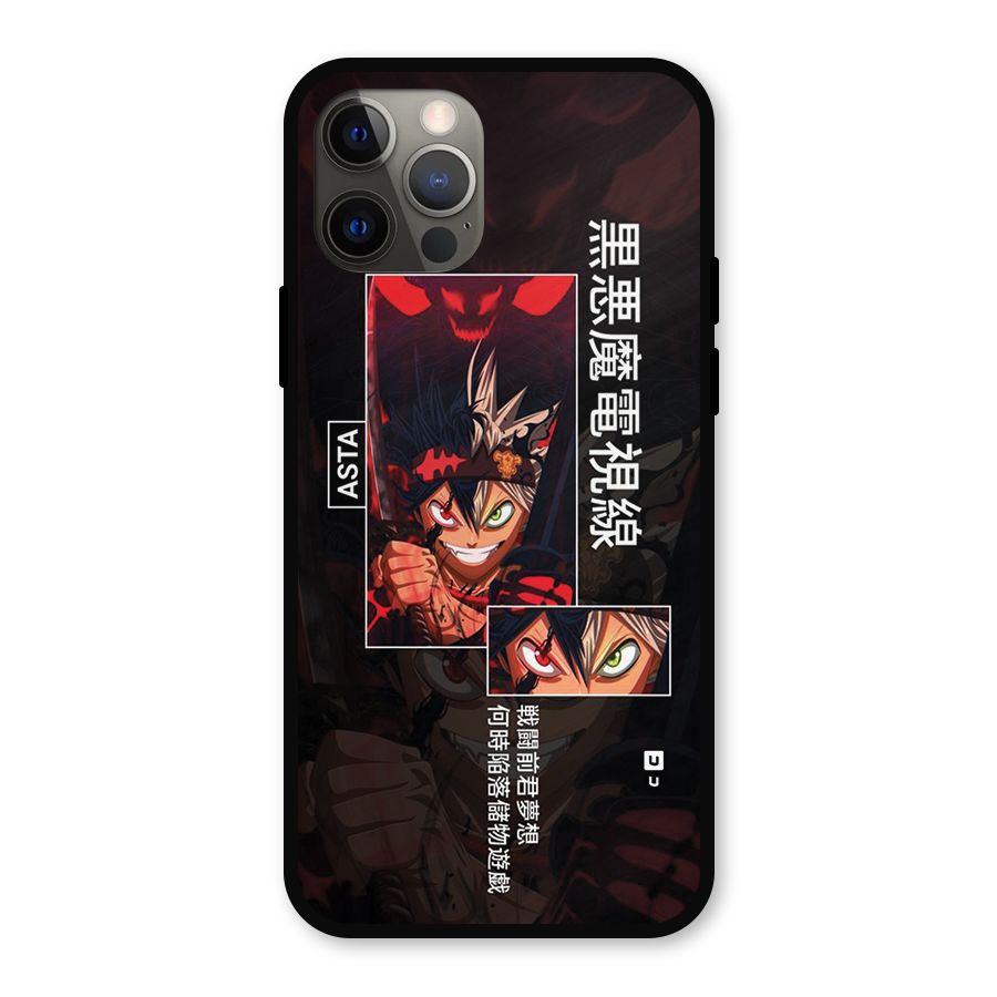 Asta Black Clover Metal Back Case for iPhone 12 Pro