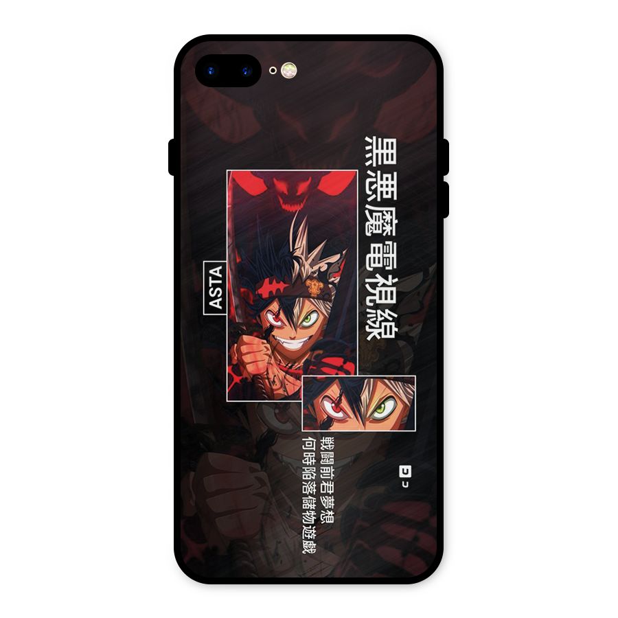 Asta Black Clover Metal Back Case for iPhone 8 Plus