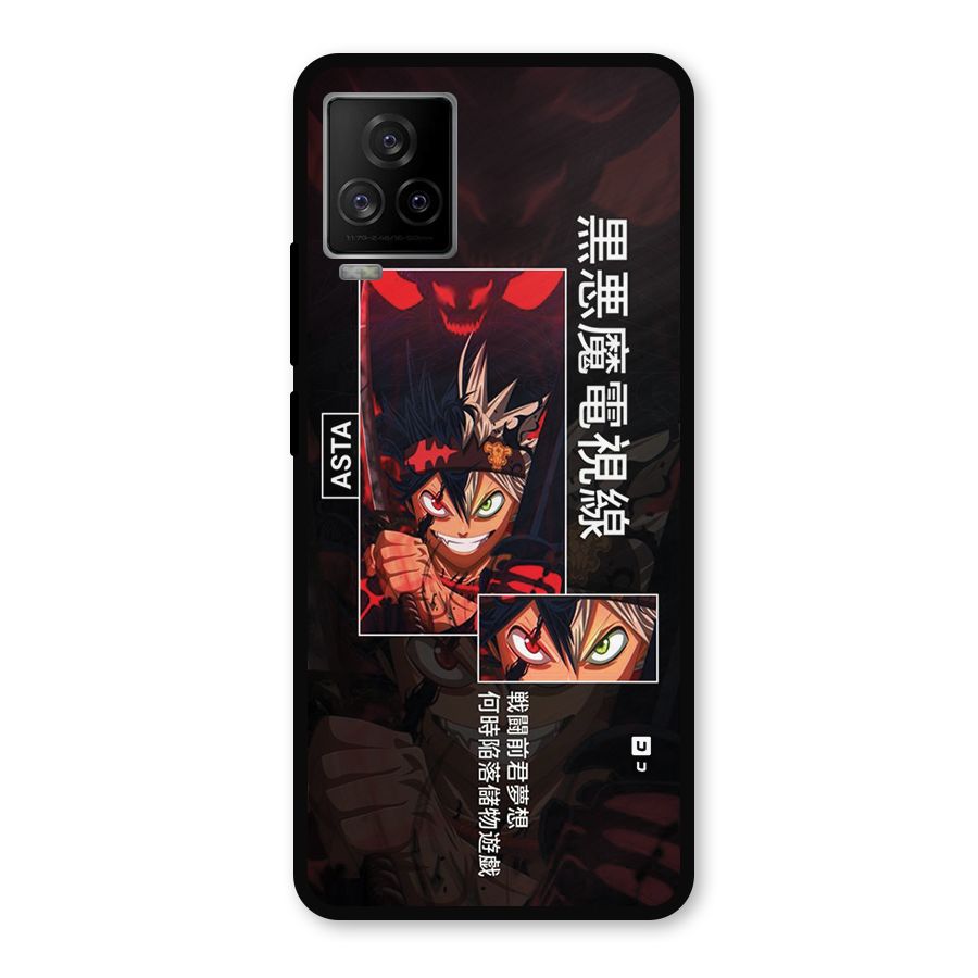 Asta Black Clover Metal Back Case for iQOO 7 Legend 5G
