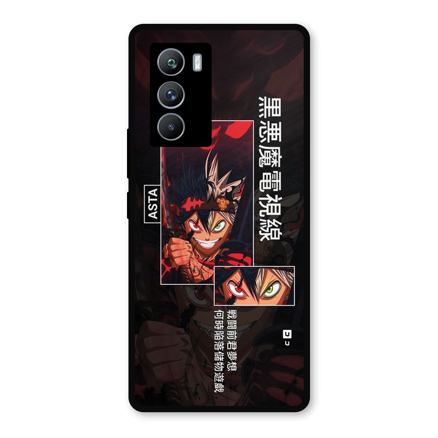 Asta Black Clover Metal Back Case for iQOO 9 SE