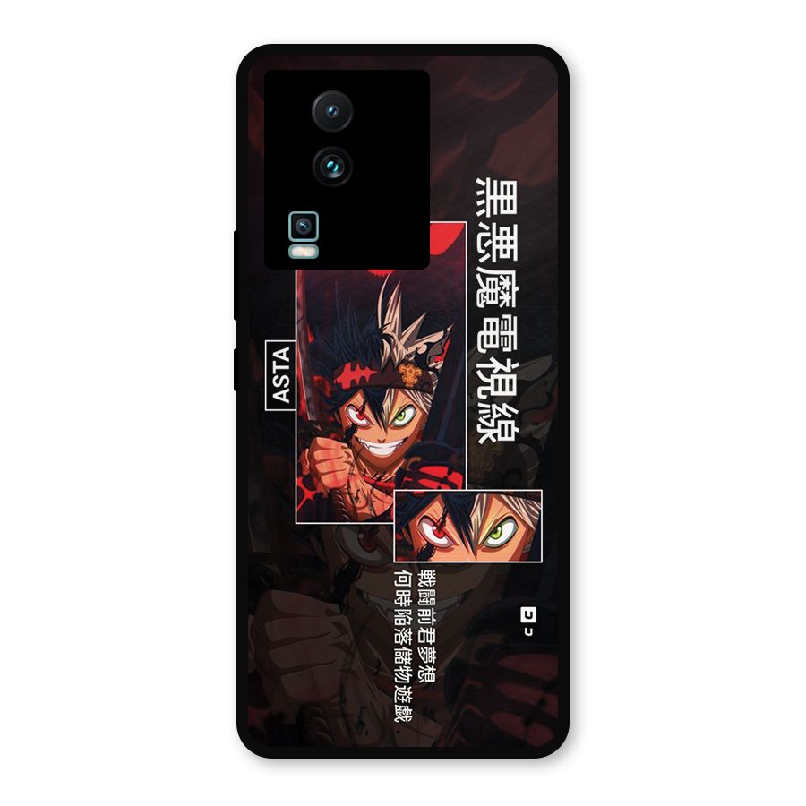 Asta Black Clover Metal Back Case for iQOO Neo 7 Pro