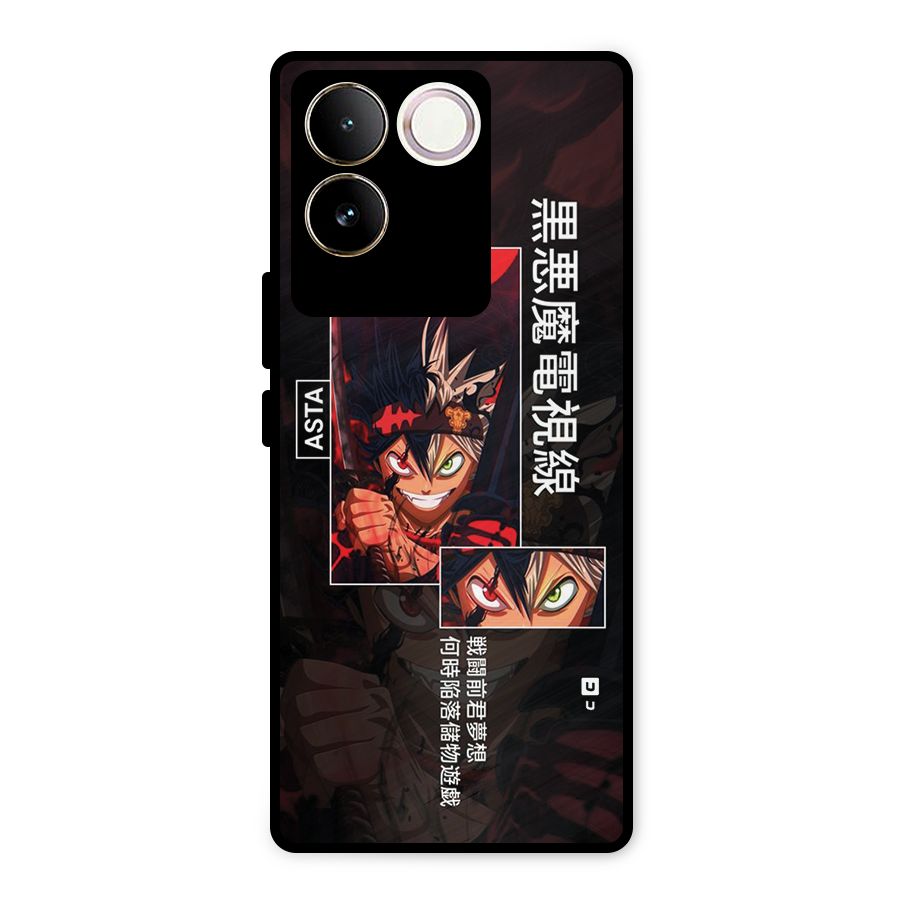 Asta Black Clover Metal Back Case for iQOO Z7 Pro