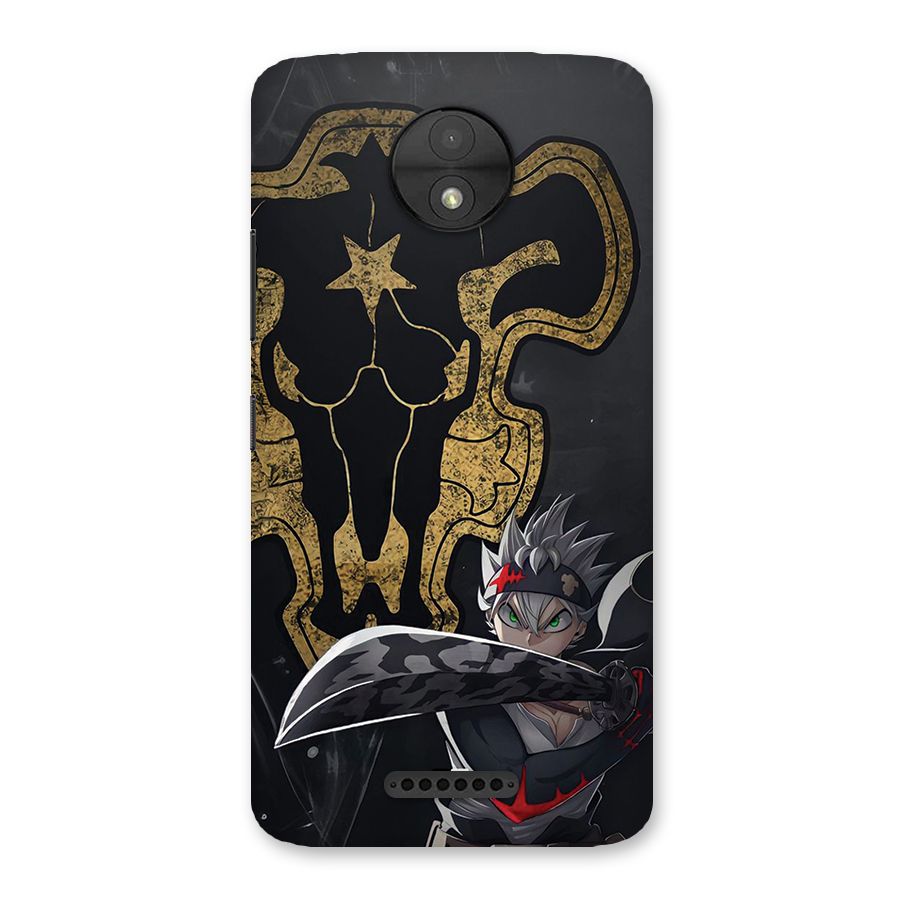 Asta With Black Bulls Back Case for Moto C