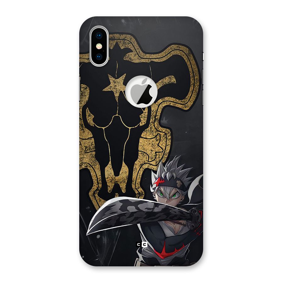 Asta With Black Bulls Back Case for iPhone X Logo Cut