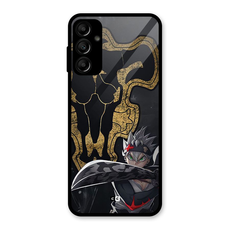 Asta With Black Bulls Glass Back Case for Galaxy A14 5G