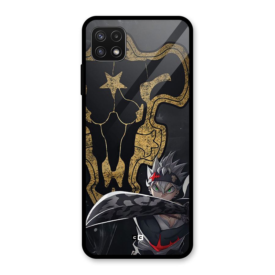 Asta With Black Bulls Glass Back Case for Galaxy A22 5G