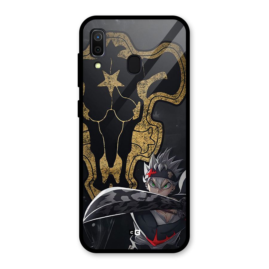 Asta With Black Bulls Glass Back Case for Galaxy A30