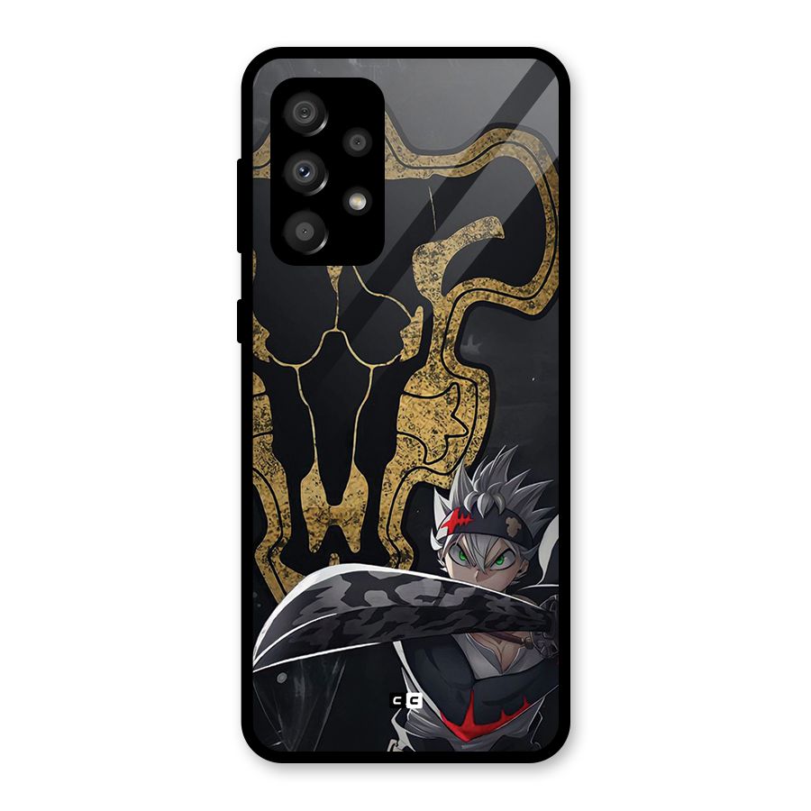 Asta With Black Bulls Glass Back Case for Galaxy A32