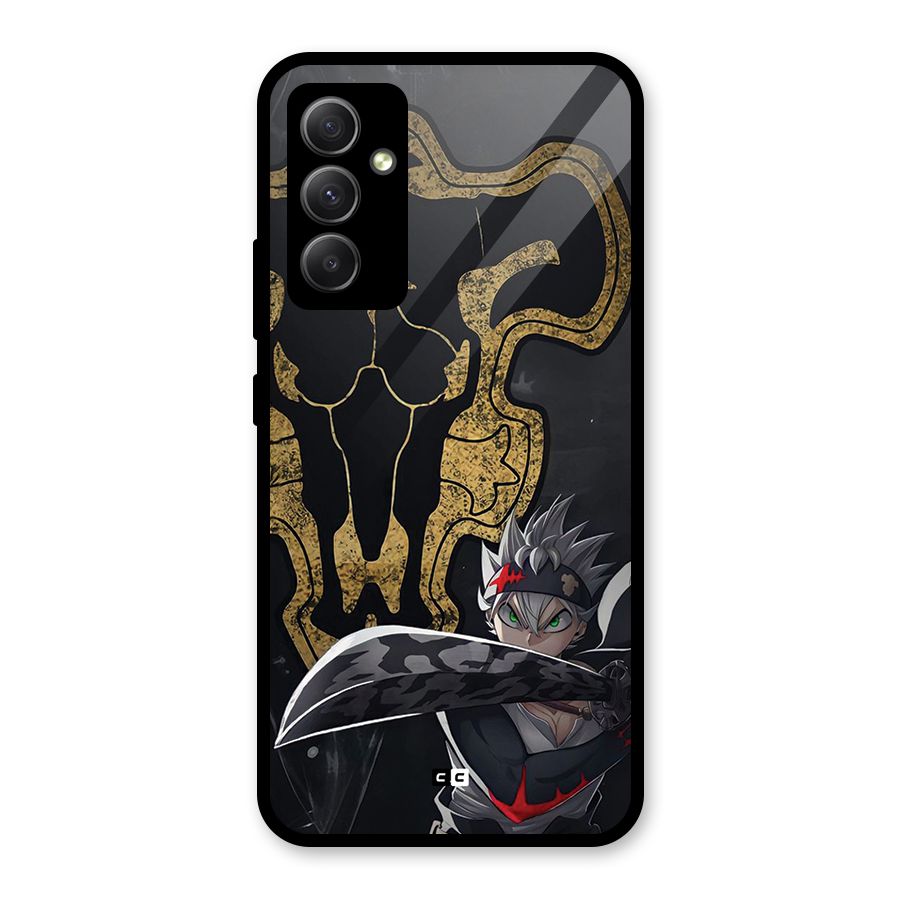 Asta With Black Bulls Glass Back Case for Galaxy A34