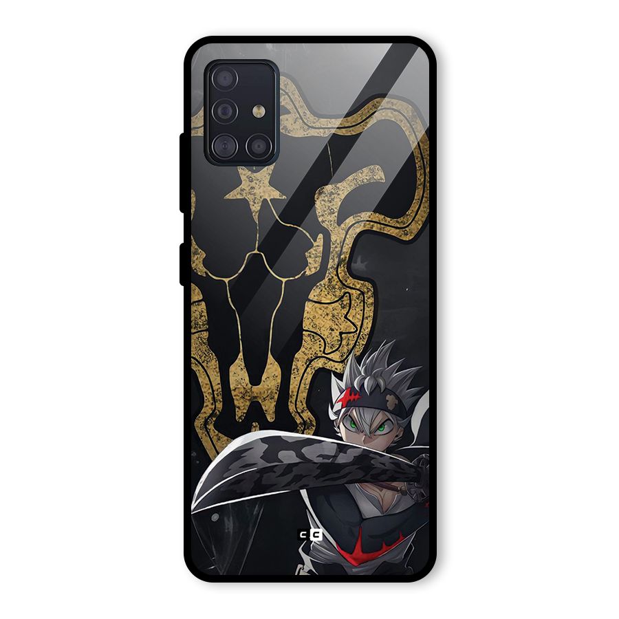 Asta With Black Bulls Glass Back Case for Galaxy A51