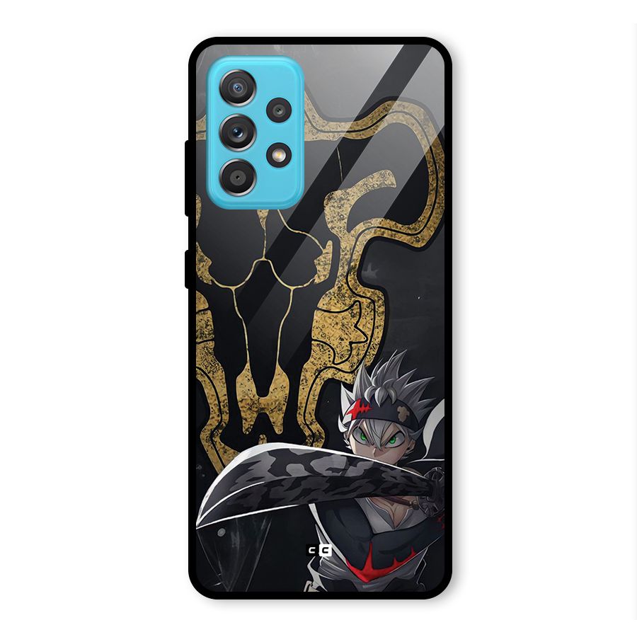 Asta With Black Bulls Glass Back Case for Galaxy A52s 5G