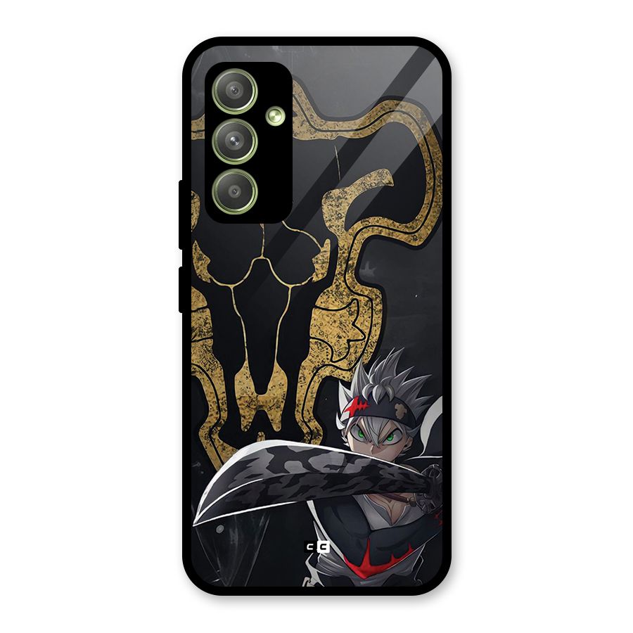 Asta With Black Bulls Glass Back Case for Galaxy A54