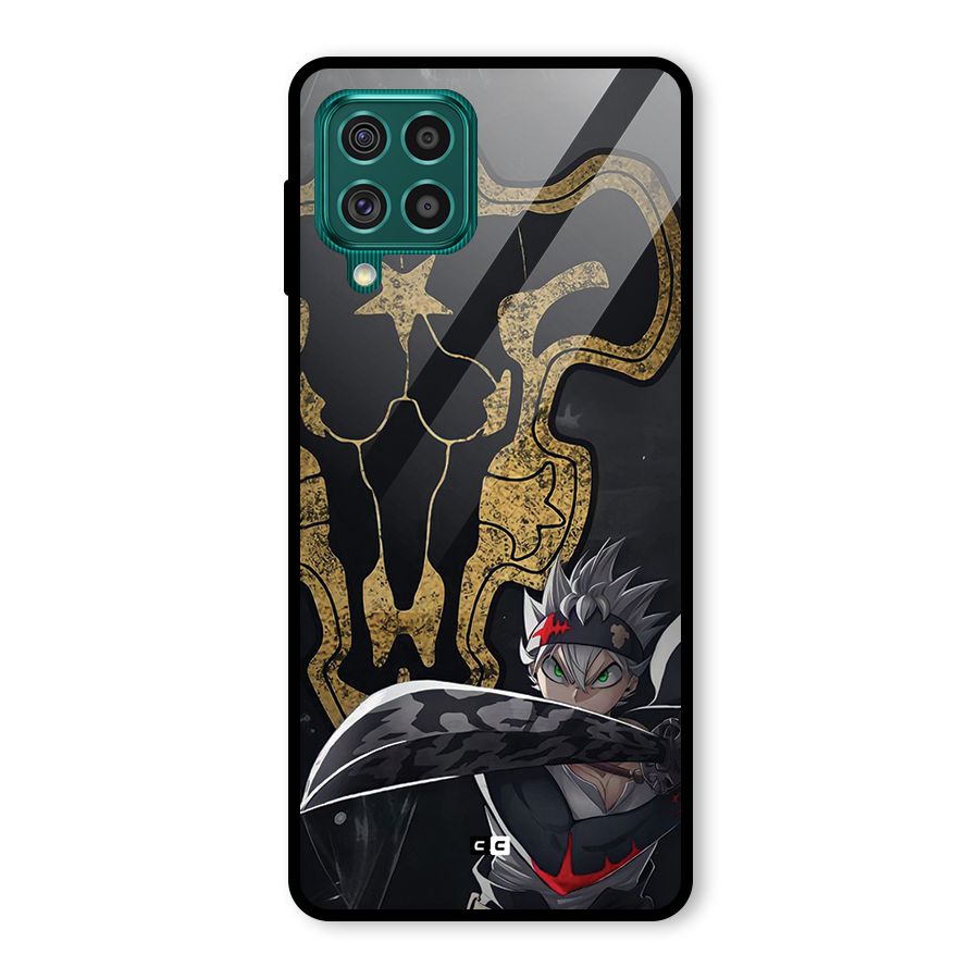 Asta With Black Bulls Glass Back Case for Galaxy F62