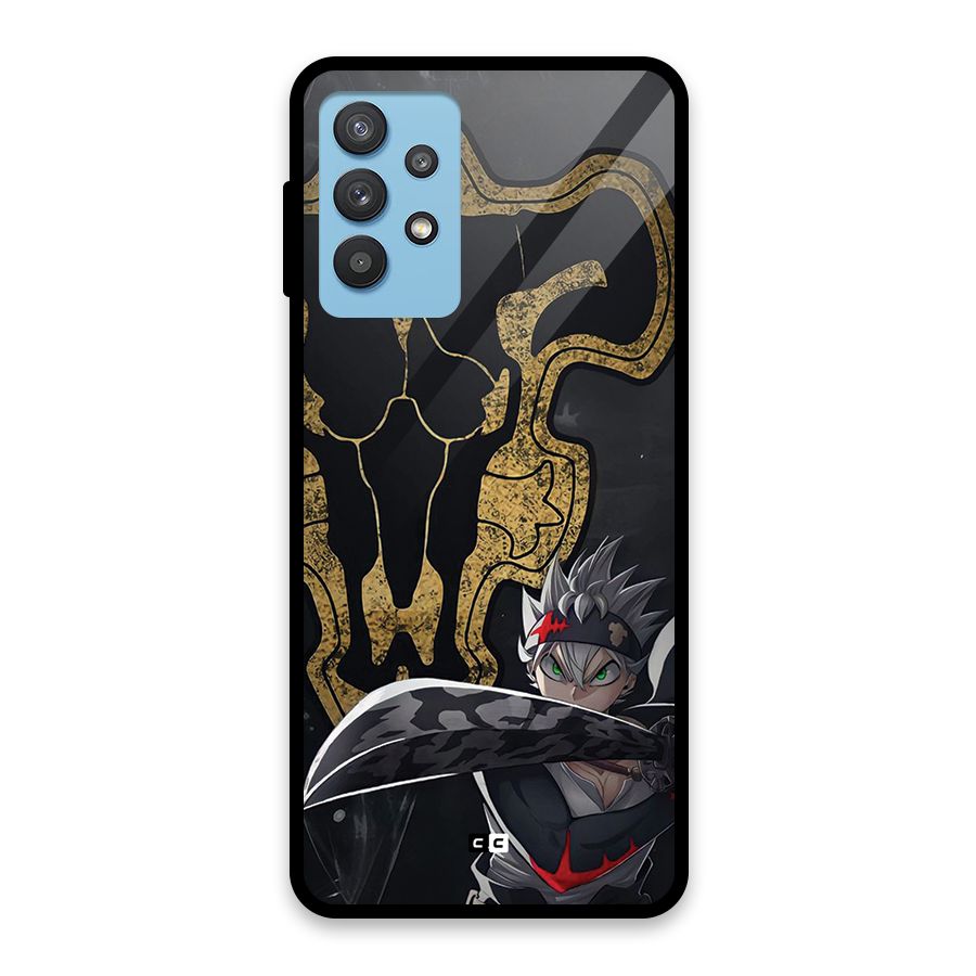 Asta With Black Bulls Glass Back Case for Galaxy M32 5G