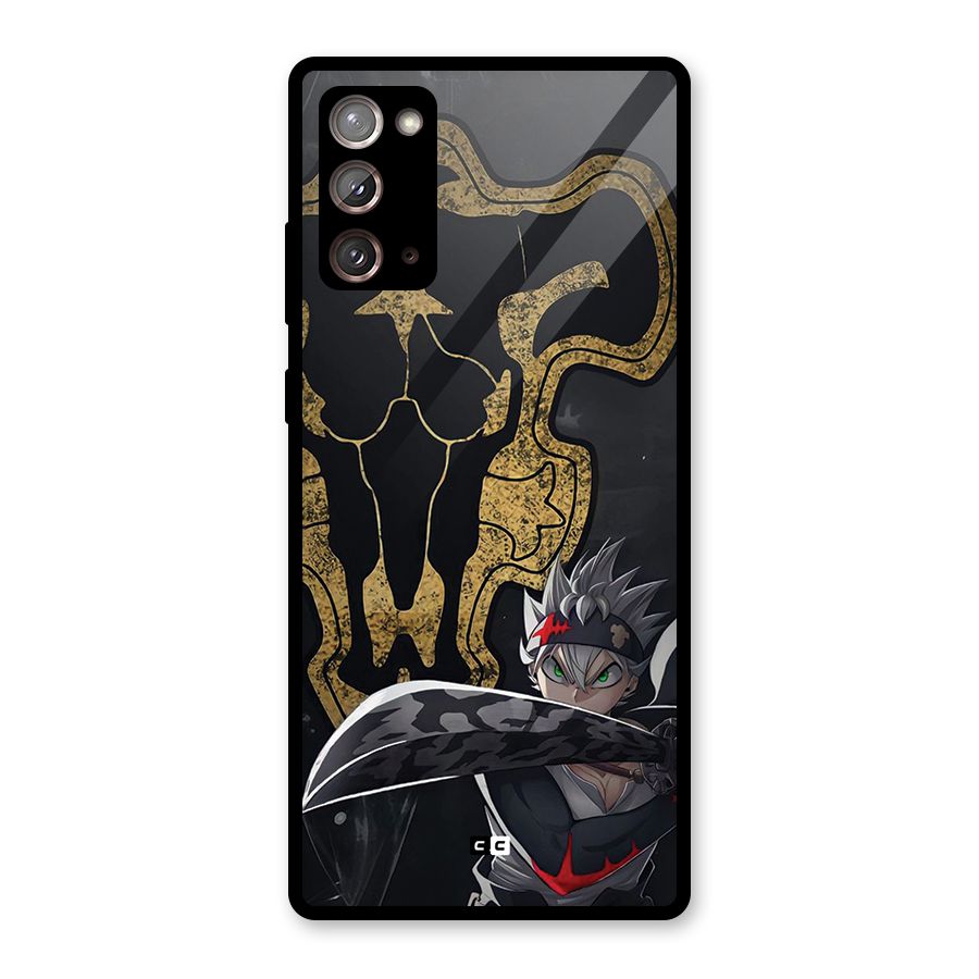 Asta With Black Bulls Glass Back Case for Galaxy Note 20
