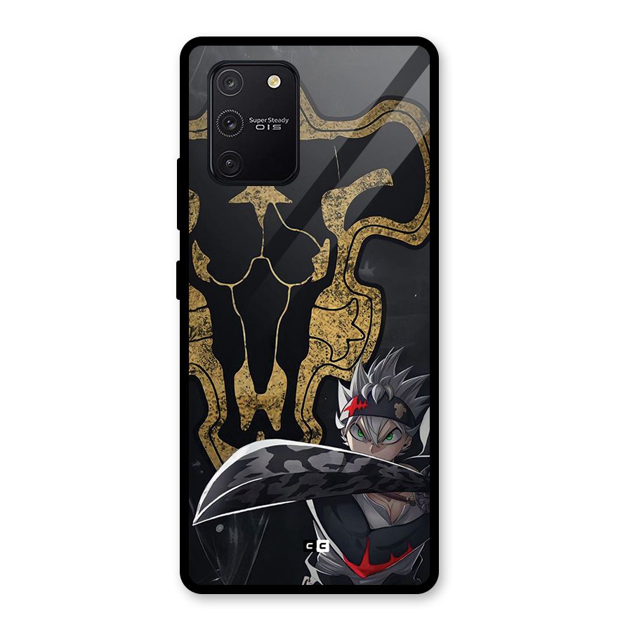 Asta With Black Bulls Glass Back Case for Galaxy S10 Lite
