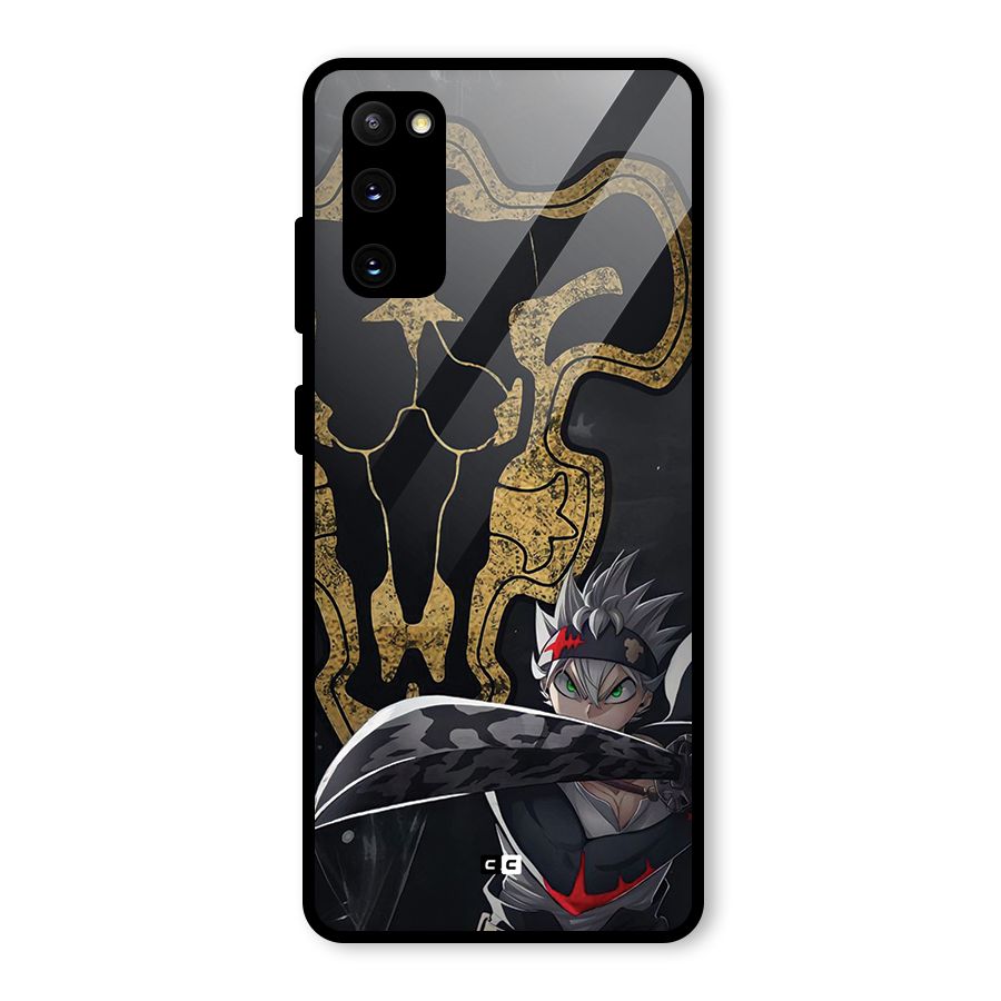 Asta With Black Bulls Glass Back Case for Galaxy S20 FE