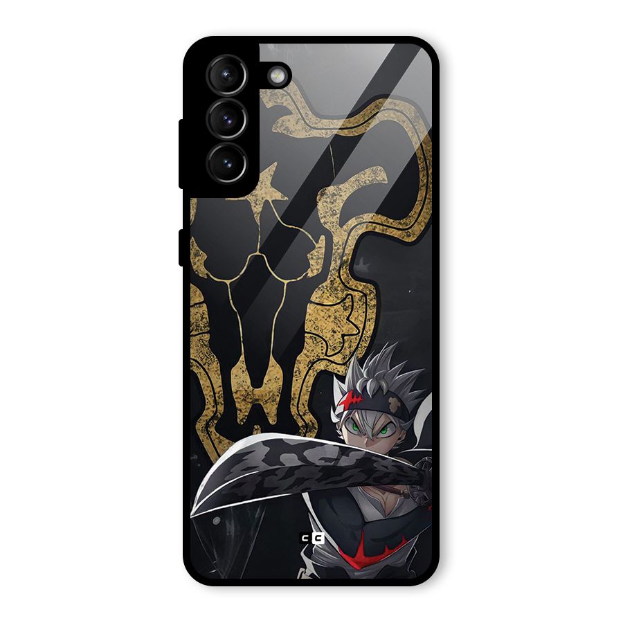 Asta With Black Bulls Glass Back Case for Galaxy S21 Plus