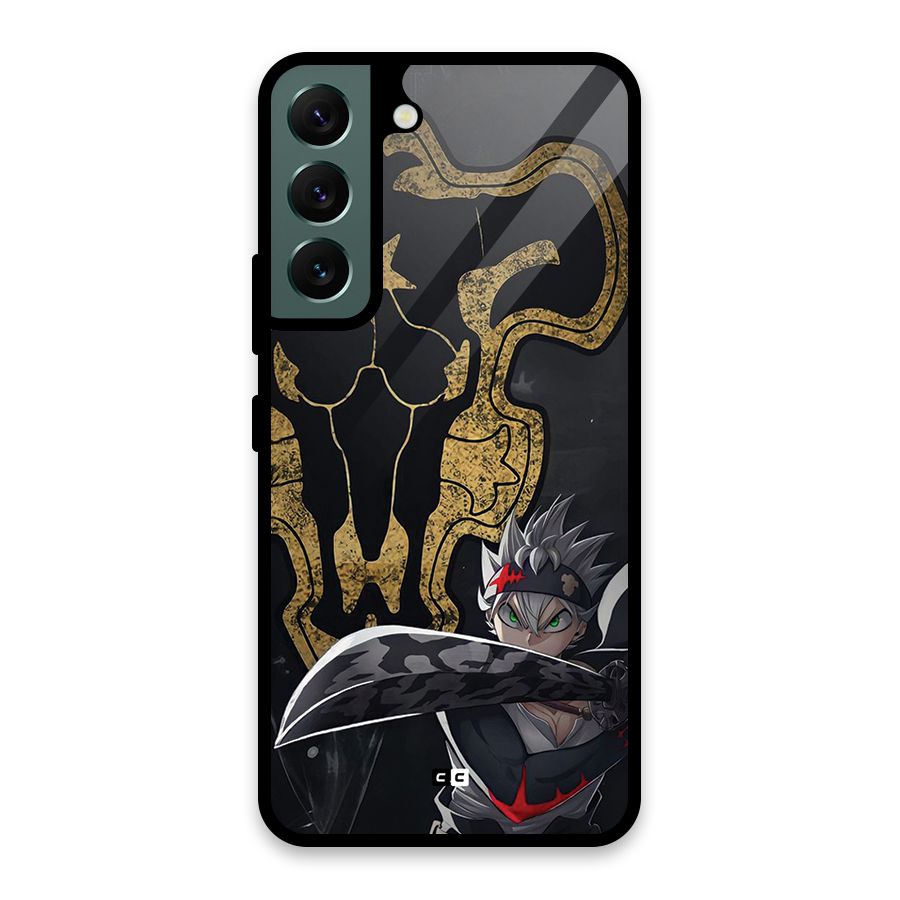 Asta With Black Bulls Glass Back Case for Galaxy S22 5G