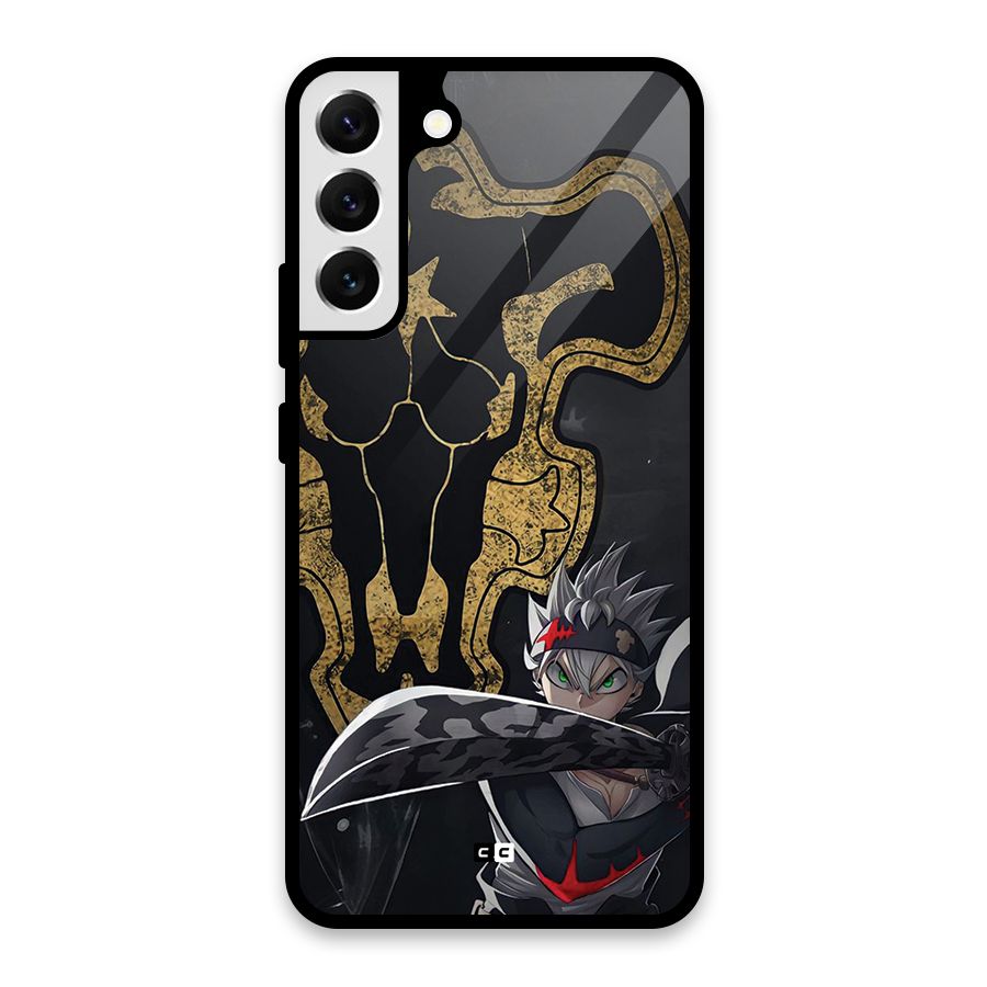 Asta With Black Bulls Glass Back Case for Galaxy S22 Plus 5G