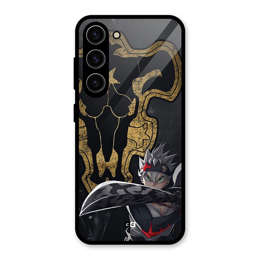 Asta With Black Bulls Glass Back Case for Galaxy S23