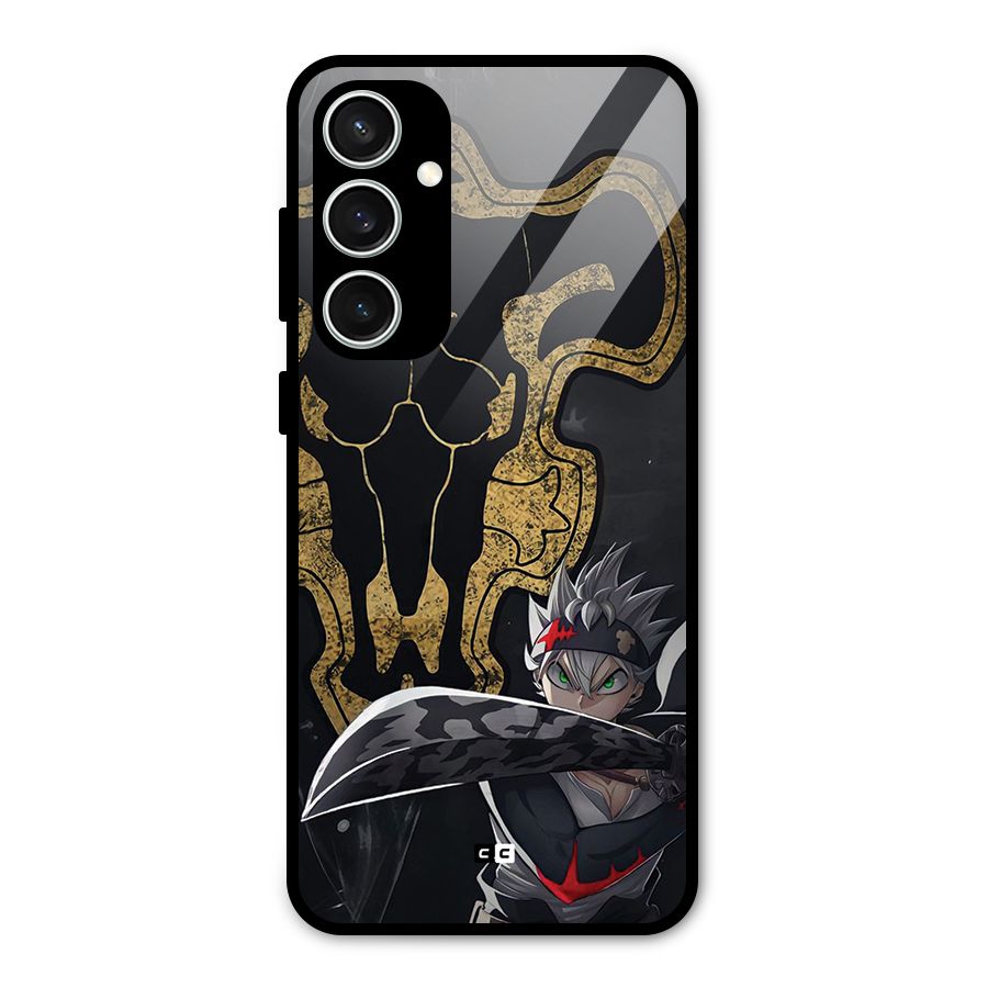 Asta With Black Bulls Glass Back Case for Galaxy S23 FE