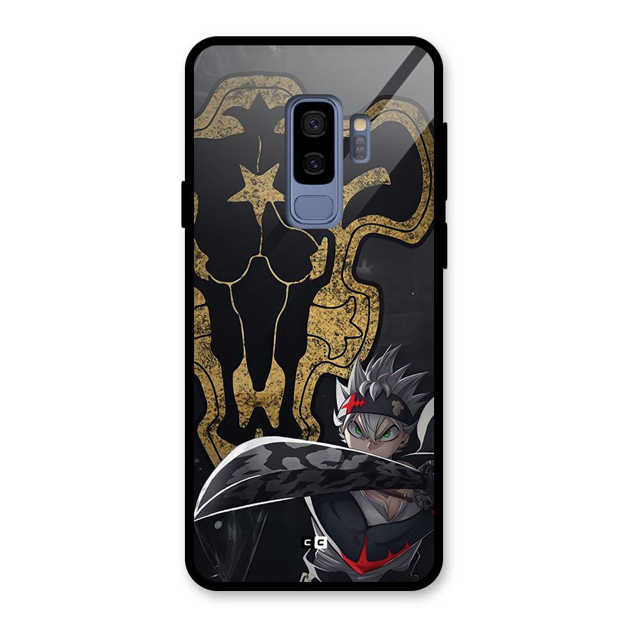 Asta With Black Bulls Glass Back Case for Galaxy S9 Plus