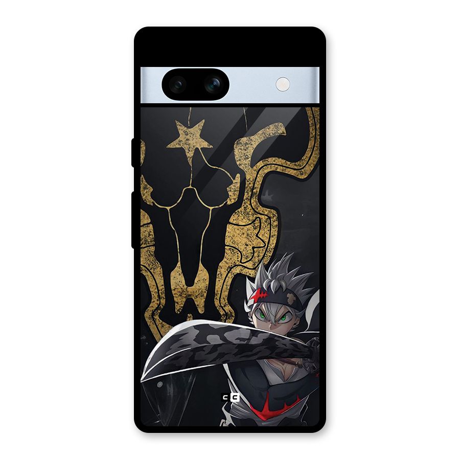 Asta With Black Bulls Glass Back Case for Google Pixel 7a