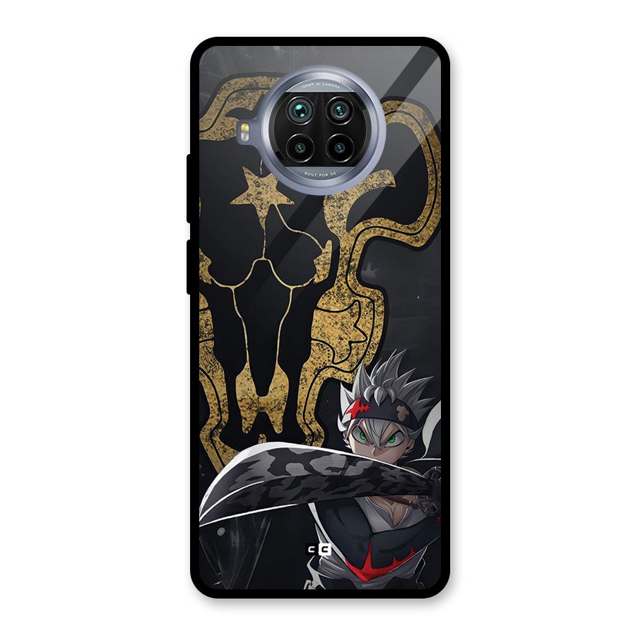 Asta With Black Bulls Glass Back Case for Mi 10i