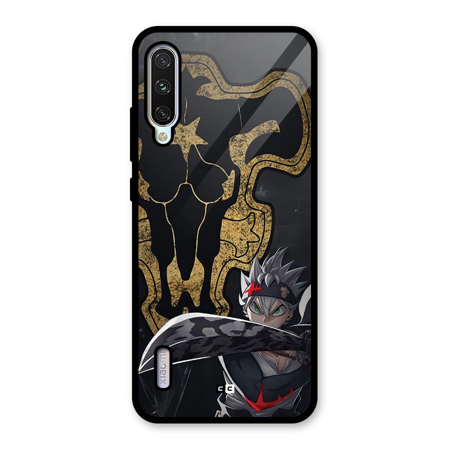 Asta With Black Bulls Glass Back Case for Mi A3