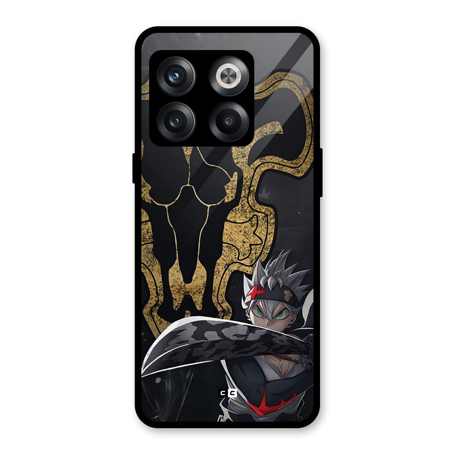 Asta With Black Bulls Glass Back Case for OnePlus 10T