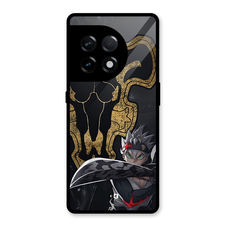 Asta With Black Bulls Glass Back Case for OnePlus 11R
