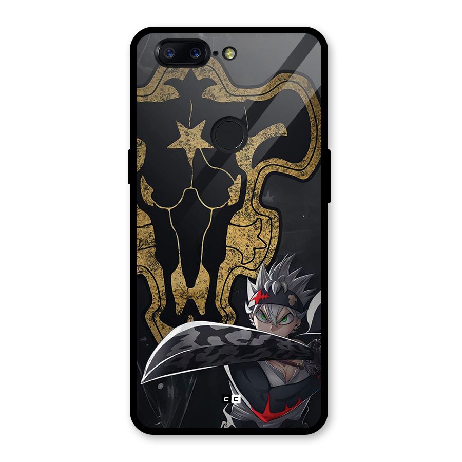 Asta With Black Bulls Glass Back Case for OnePlus 5T