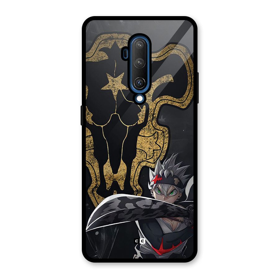 Asta With Black Bulls Glass Back Case for OnePlus 7T Pro