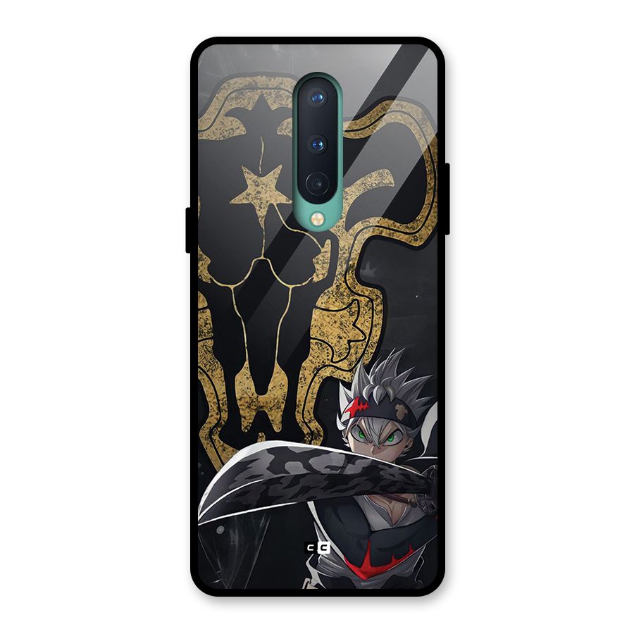 Asta With Black Bulls Glass Back Case for OnePlus 8