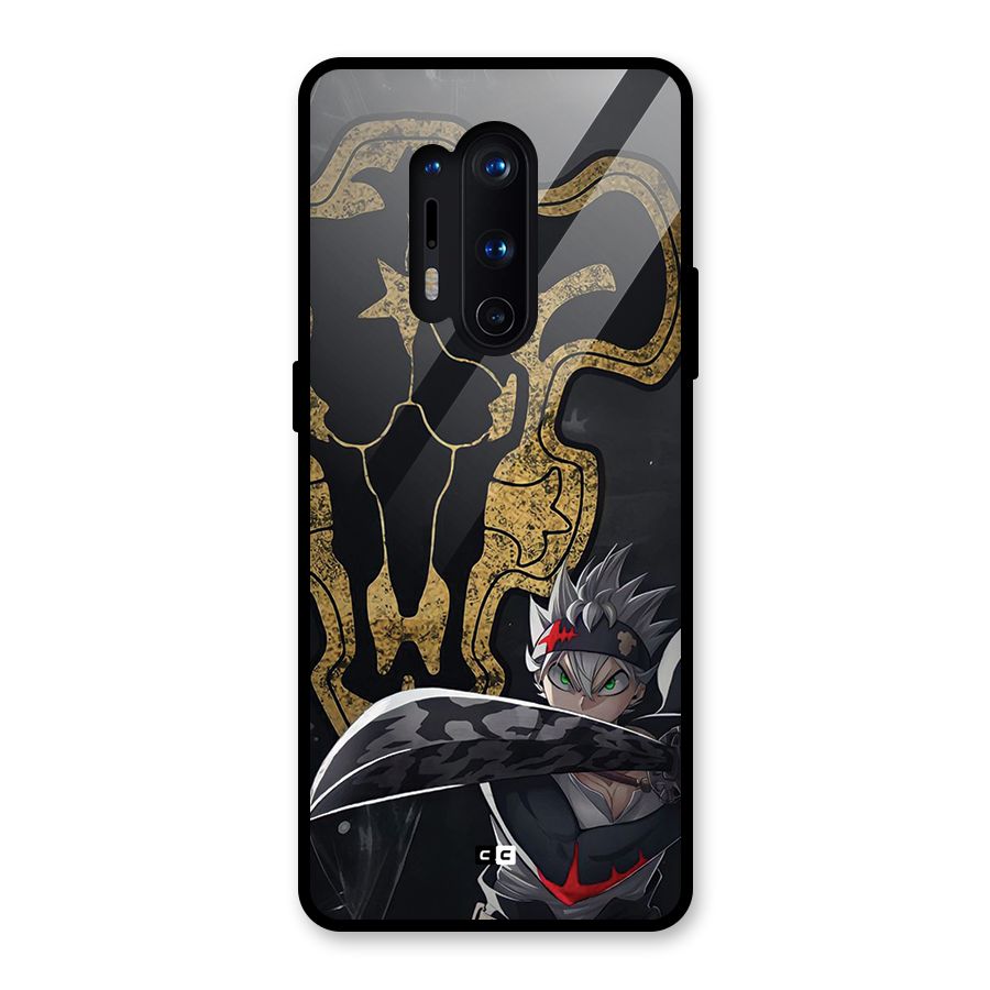 Asta With Black Bulls Glass Back Case for OnePlus 8 Pro