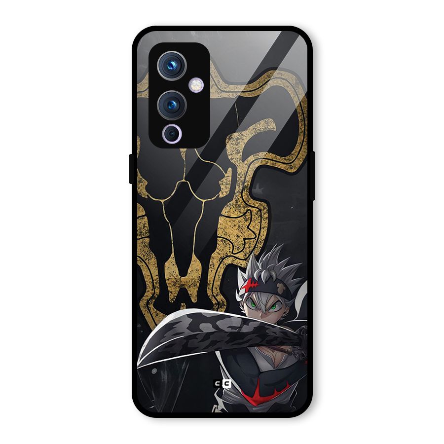 Asta With Black Bulls Glass Back Case for OnePlus 9