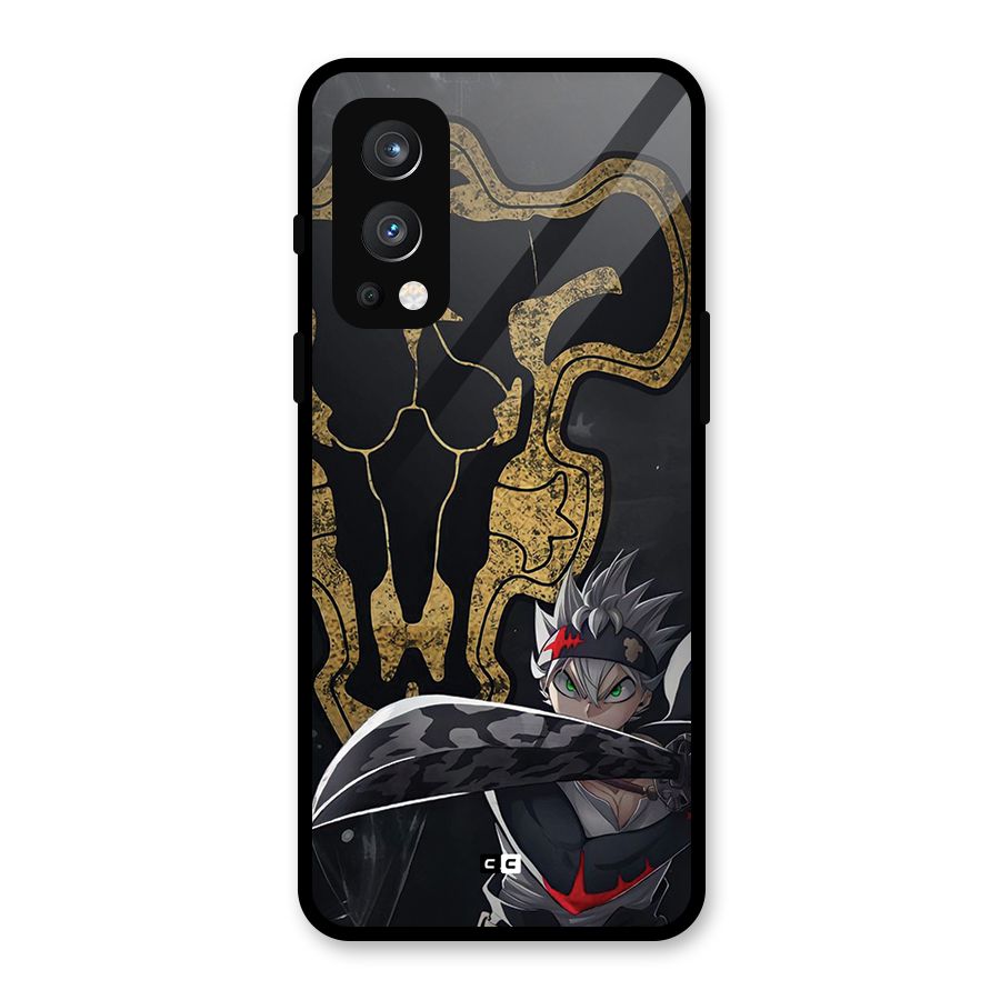 Asta With Black Bulls Glass Back Case for OnePlus Nord 2 5G
