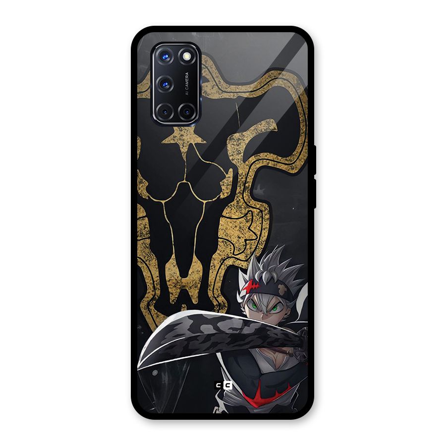 Asta With Black Bulls Glass Back Case for Oppo A52