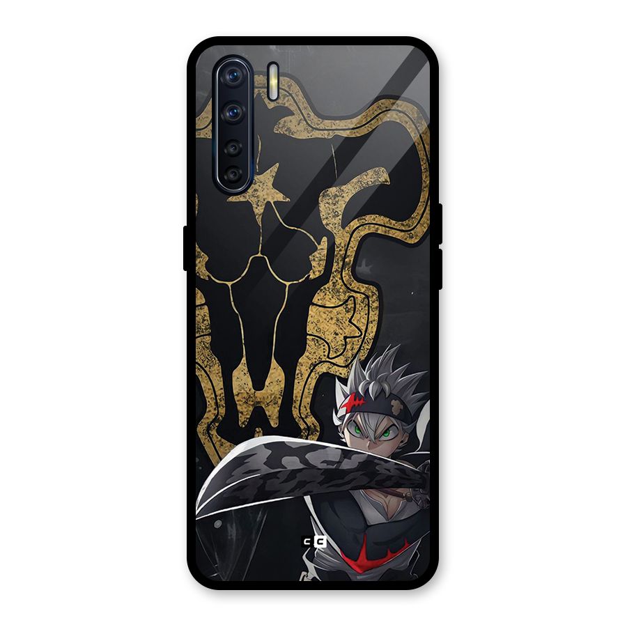 Asta With Black Bulls Glass Back Case for Oppo F15