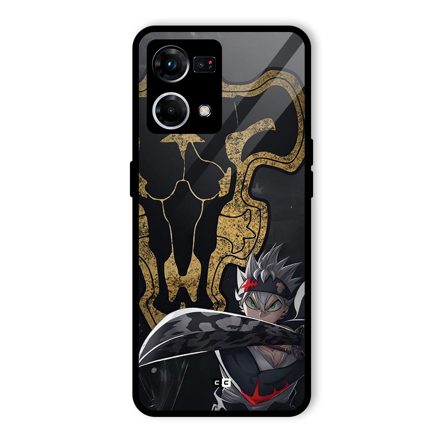 Asta With Black Bulls Glass Back Case for Oppo F21s Pro 4G